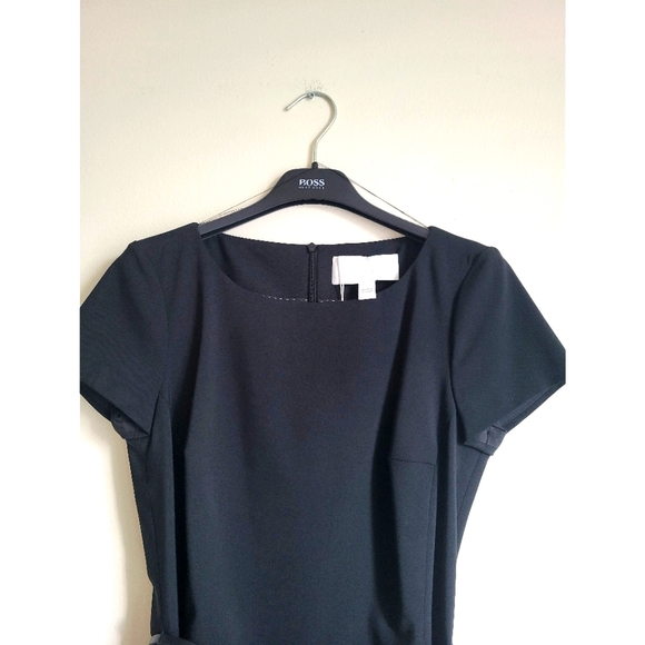 Brand New Hugo Boss Women's Dilya Dress, Stretch Virgin Wool, Black, Size 0 - Picture 3 of 4